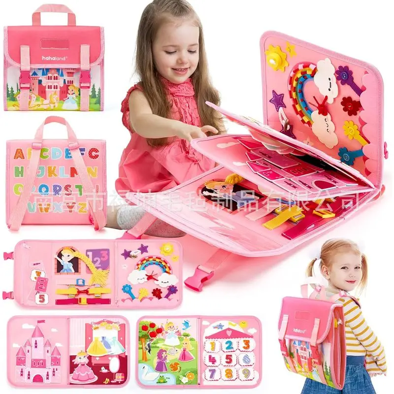 Kids Toys Learning - Развивающая сенсорная доска Монтессори «Принцесса» для